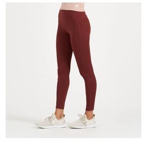 Vuori Stride running leggings XS 7/8 length brick